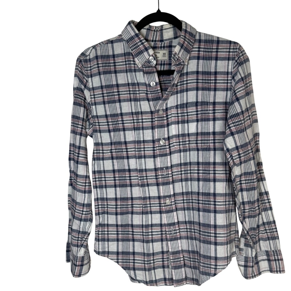 Abercrombie & Fitch Womens Plaid Button Down Long Sleeve Casual Shirt